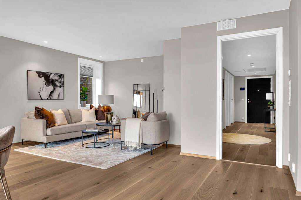 Eksklusiv enstavsparkett i alle rom